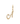 Elegant Script Alphabet Letter 'A' Zircon Charm in Sterling Silver Gold-plated A