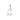 Elegant Script Alphabet Letter 'A' Zircon Charm in Sterling Silver Sterling silver C