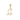Elegant Script Alphabet Letter 'A' Zircon Charm in Sterling Silver Gold-plated C