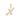 Elegant Script Alphabet Letter 'A' Zircon Charm in Sterling Silver Gold-plated H