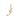 Elegant Script Alphabet Letter 'A' Zircon Charm in Sterling Silver Gold-plated I