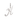 Elegant Script Alphabet Letter 'A' Zircon Charm in Sterling Silver Sterling silver K