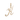 Elegant Script Alphabet Letter 'A' Zircon Charm in Sterling Silver Gold-plated K