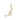 Elegant Script Alphabet Letter 'A' Zircon Charm in Sterling Silver Gold-plated M