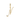 Elegant Script Alphabet Letter 'A' Zircon Charm in Sterling Silver Gold-plated N