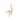 Elegant Script Alphabet Letter 'A' Zircon Charm in Sterling Silver Gold-plated W