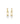 Pearl With Zircon 2.70ctw YGP Hoop Earrings In 925 Sterling Silver