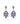 Brazilian Amethyst 3.90ctw Push Post Earrings In 925 Sterling Silver