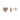 Multi Sapphire Heart Stud Earrings – 9KT Yellow Gold | Fine Jewelry