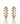 Alexandrite Triple-Bar Hoop Earrings – 9KT Rose Gold | Fine Jewelry Yellow Gold
