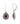 Red Garnet With Black Spinel 2.70ctw Lever Back Earrings In 925 Sterling Silver