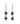 Green Dyed Pearl With Multi Stone 13.90ctw Earrings In 925 Sterling Silver