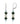 Green Dyed Pearl With Multi Stone 13.90ctw Earrings In 925 Sterling Silver