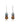 Golden Dyed Pearl With Multi Stone 13.70ctw Hook Earrings In 925 Sterling Silver