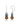 Golden Dyed Pearl With Multi Stone 13.70ctw Hook Earrings In 925 Sterling Silver