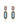 London Blue Topaz With Diamond EF-VS 8.20ctw Earrings in 9KT Yellow Gold
