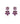 Rhodolite Garnet 2.90ctw Push Post Earrings In 925 Sterling Silver