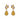 Golden Druzy Quartz Drop Stud Earrings – 925 Sterling Silver | Fine Jewelry