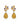Golden Druzy Quartz Drop Stud Earrings – 925 Sterling Silver | Fine Jewelry
