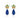 Blue Druzy Quartz Drop Stud Earrings – 925 Sterling Silver | Fine Jewelry