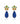 Blue Druzy Quartz Drop Stud Earrings – 925 Sterling Silver | Fine Jewelry