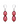 Dark Red Pearl 925 Sterling Silver Dangle Earrings Modern Design