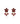 Burmese Ruby Floral Stud Earrings – 9KT Yellow Gold | Fine Jewelry Yellow Gold
