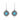 Turquoise Cabochon Drop Earrings – 925 Sterling Silver