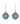 Turquoise Cabochon Drop Earrings – 925 Sterling Silver