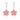 Pink Flower Lever Back Earrings – 925 Sterling Silver | Enamel Jewelry