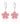 Pink Flower Lever Back Earrings – 925 Sterling Silver | Enamel Jewelry