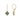 Indian Alexandrite & Diamond Lever-Back Earrings in 9K Yellow Gold