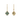 Indian Alexandrite & Diamond Lever-Back Earrings in 9K Yellow Gold