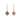Indian Alexandrite & Diamond Lever-Back Earrings in 9K Yellow Gold