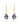 Multistone Blue & Violet Teardrop Earrings – 9KT Yellow Gold | Fine Jewelry Yellow Gold