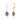 Multistone Blue & Violet Teardrop Earrings – 9KT Yellow Gold | Fine Jewelry