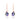 Multistone Blue & Violet Teardrop Earrings – 9KT Yellow Gold | Fine Jewelry Rose Gold