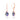 Multistone Blue & Violet Teardrop Earrings – 9KT Yellow Gold | Fine Jewelry