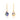 Multistone Blue & Violet Teardrop Earrings – 9KT Yellow Gold | Fine Jewelry
