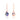 Multistone Blue & Violet Teardrop Earrings – 9KT Yellow Gold | Fine Jewelry
