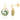 Alexandrite Floral Circle Drop Earrings – 9KT Yellow Gold | Fine Jewelry