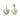 Alexandrite Floral Circle Drop Earrings – 9KT Yellow Gold | Fine Jewelry