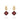 Garnet & Diamond Leaf Drop Earrings – 9KT Yellow Gold | Fine Jewelry Yellow Gold