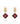 Garnet & Diamond Leaf Drop Earrings – 9KT Yellow Gold | Fine Jewelry Yellow Gold