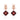 Garnet & Diamond Leaf Drop Earrings – 9KT Yellow Gold | Fine Jewelry Rose Gold