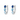 Blue Topaz Graduated Drop Earrings in 925 Sterling Silver