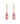 Pink Sapphire and Diamond Drop Earrings in 9K Yellow Gold Yellow Gold