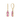 Pink Sapphire and Diamond Drop Earrings in 9K Yellow Gold