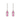 Pink Sapphire and Diamond Drop Earrings in 9K Yellow Gold White Gold