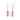 Pink Sapphire and Diamond Drop Earrings in 9K Yellow Gold